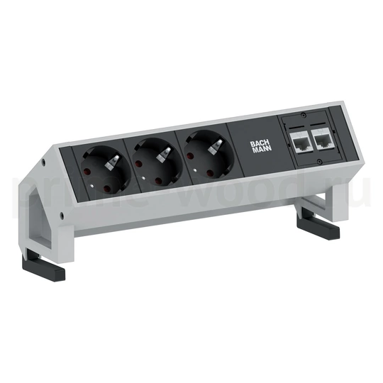 DESK II 3+2xRJ45+1,5 кабель СЕРЫЙ