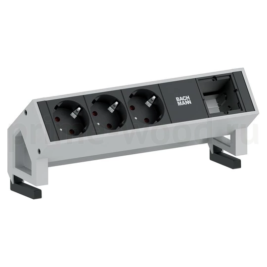 DESK II Электрический блок 3+1 СЕРЫЙ