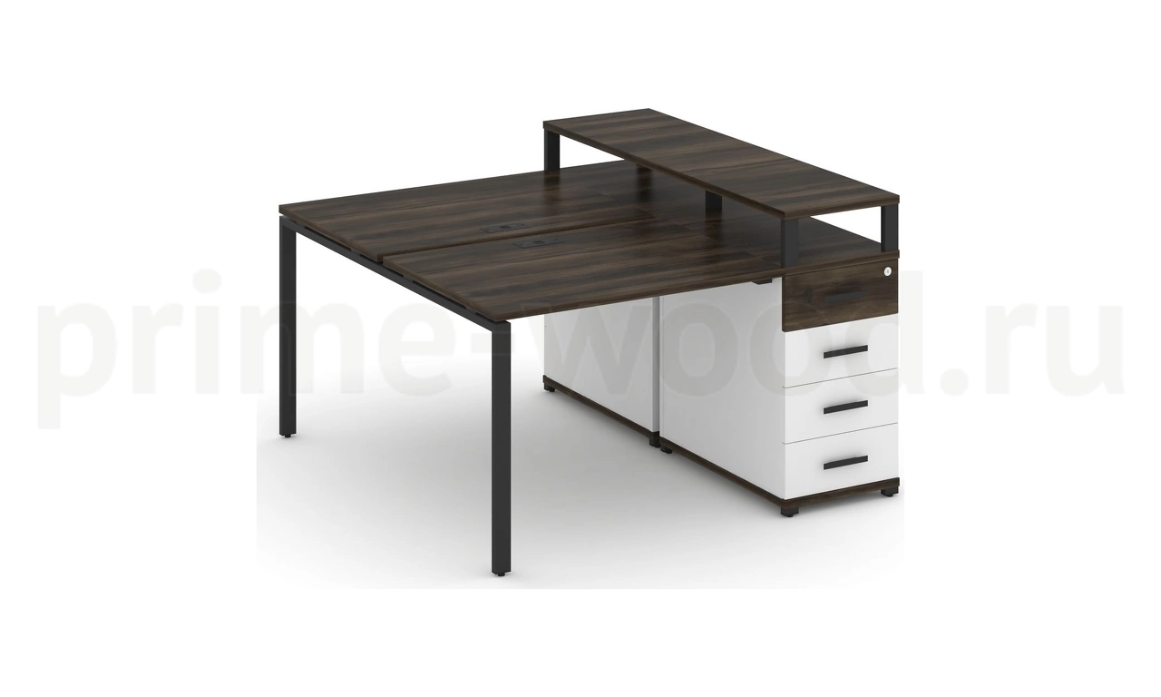 Рабочая станция с одной опорной тумбой CN.DRS-409 B/W - фото 0