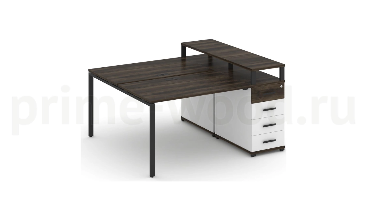 Рабочая станция с одной опорной тумбой CN.DRS-410 B/W - фото 0