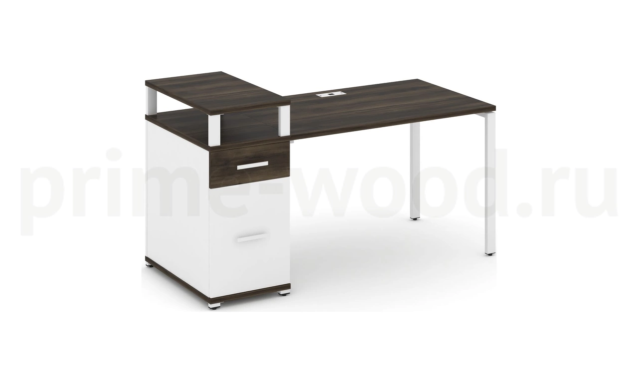 Стол рабочий с одной опорной тумбой CN.SP-414 B/W - фото 5