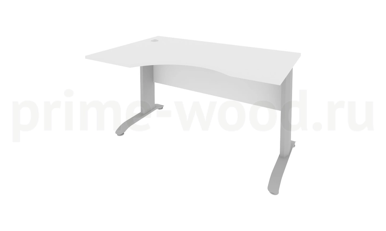 Стол криволинейный левый на металлокаркасе RIVA 140x90x76 - фото 5