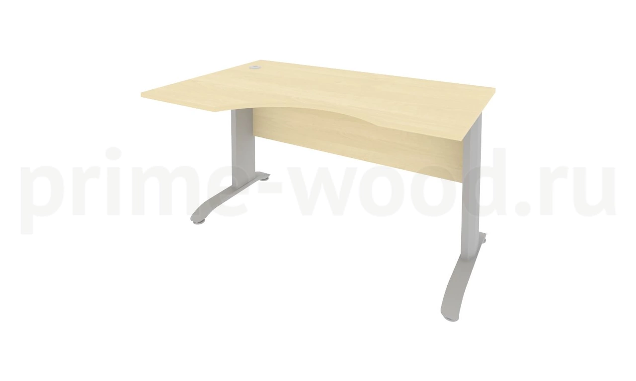 Стол криволинейный левый на металлокаркасе RIVA 140x90x76 - фото 4