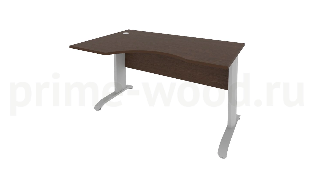 Стол криволинейный левый на металлокаркасе RIVA 140x90x76 - фото 0