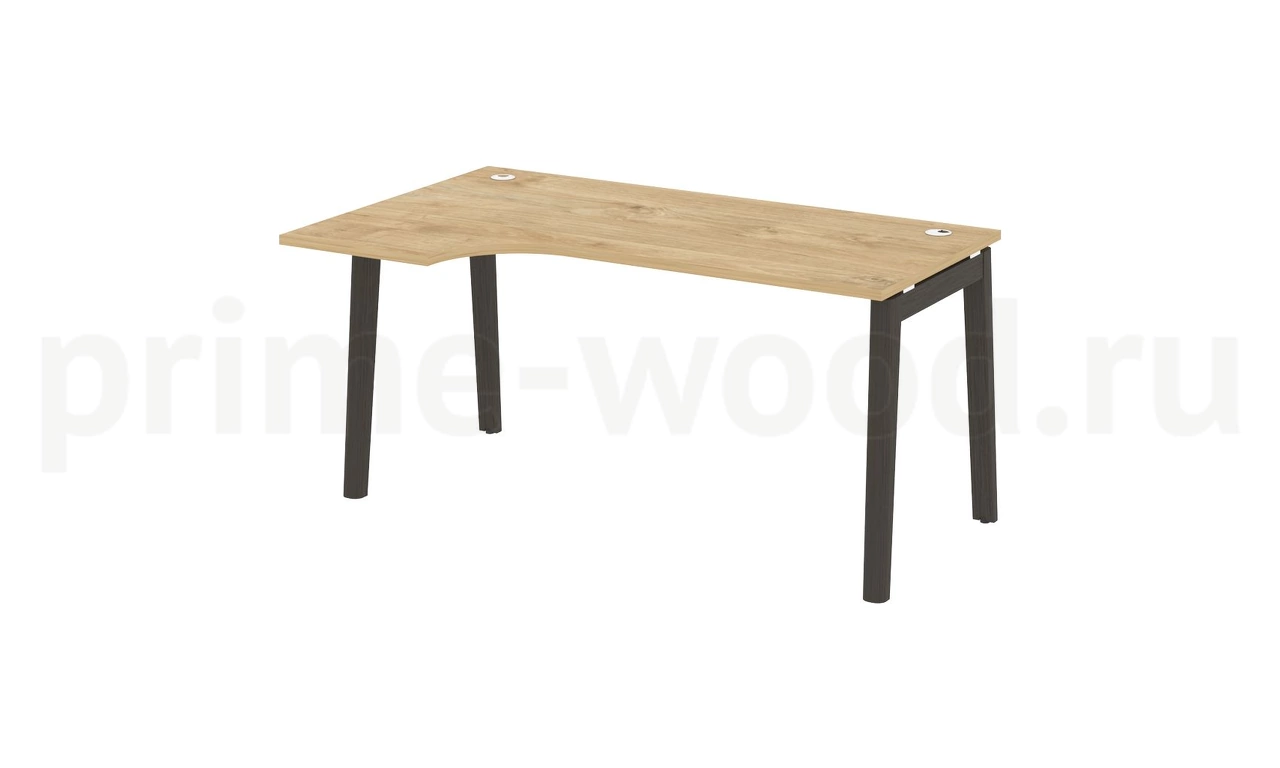 Стол эргономичный левый, опоры - массив дерева ONIX WOOD 158x98x75 - фото 8