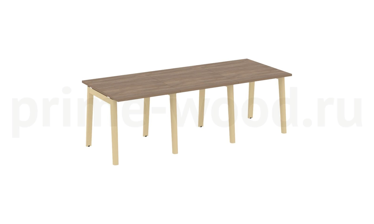 Стол переговорный (3 столешницы), опоры - массив дерева ONIX WOOD 234x98x75 - фото 3