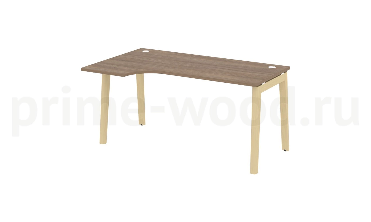 Стол эргономичный левый, опоры - массив дерева ONIX WOOD 158x98x75 - фото 3