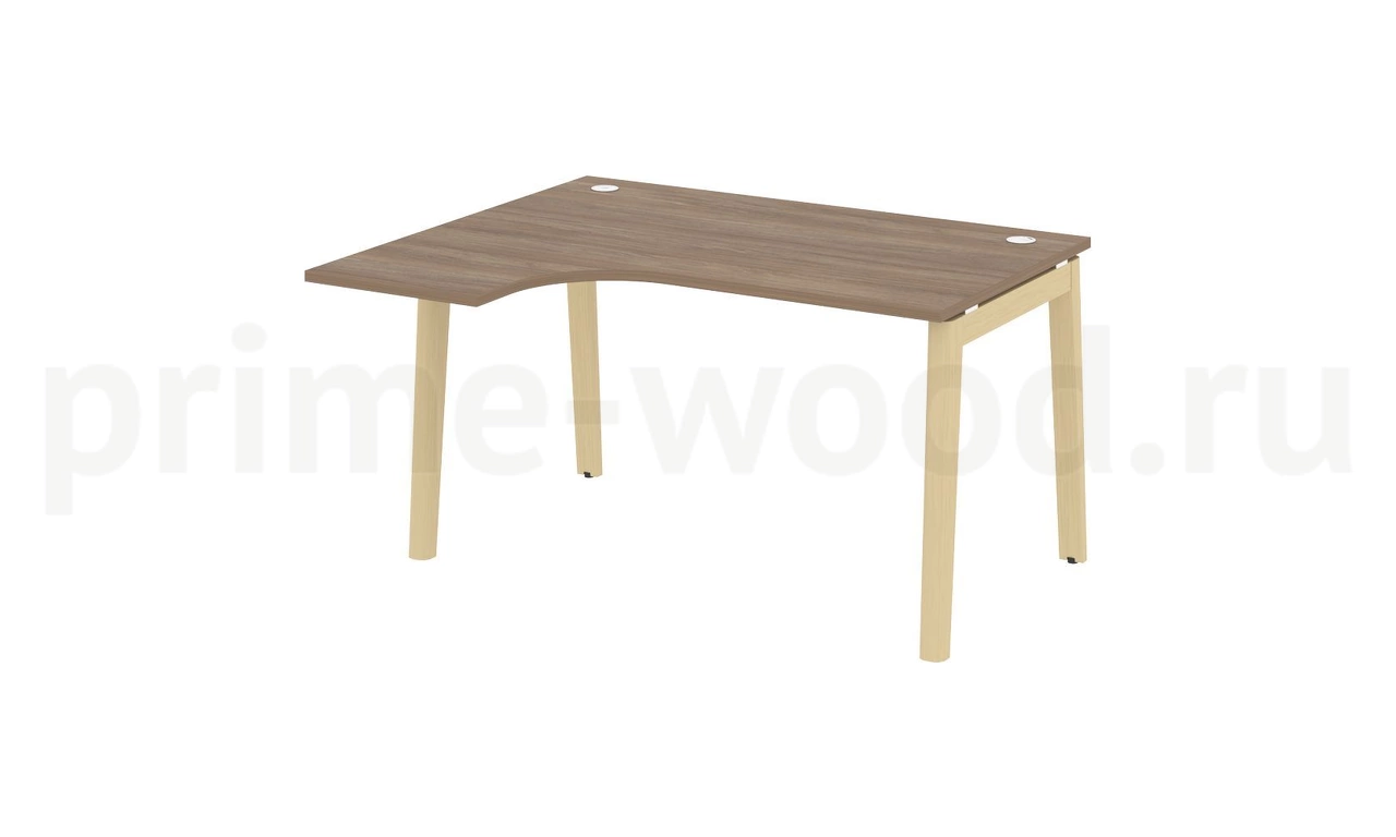 Стол эргономичный левый, опоры - массив дерева ONIX WOOD 138x118x75 - фото 3