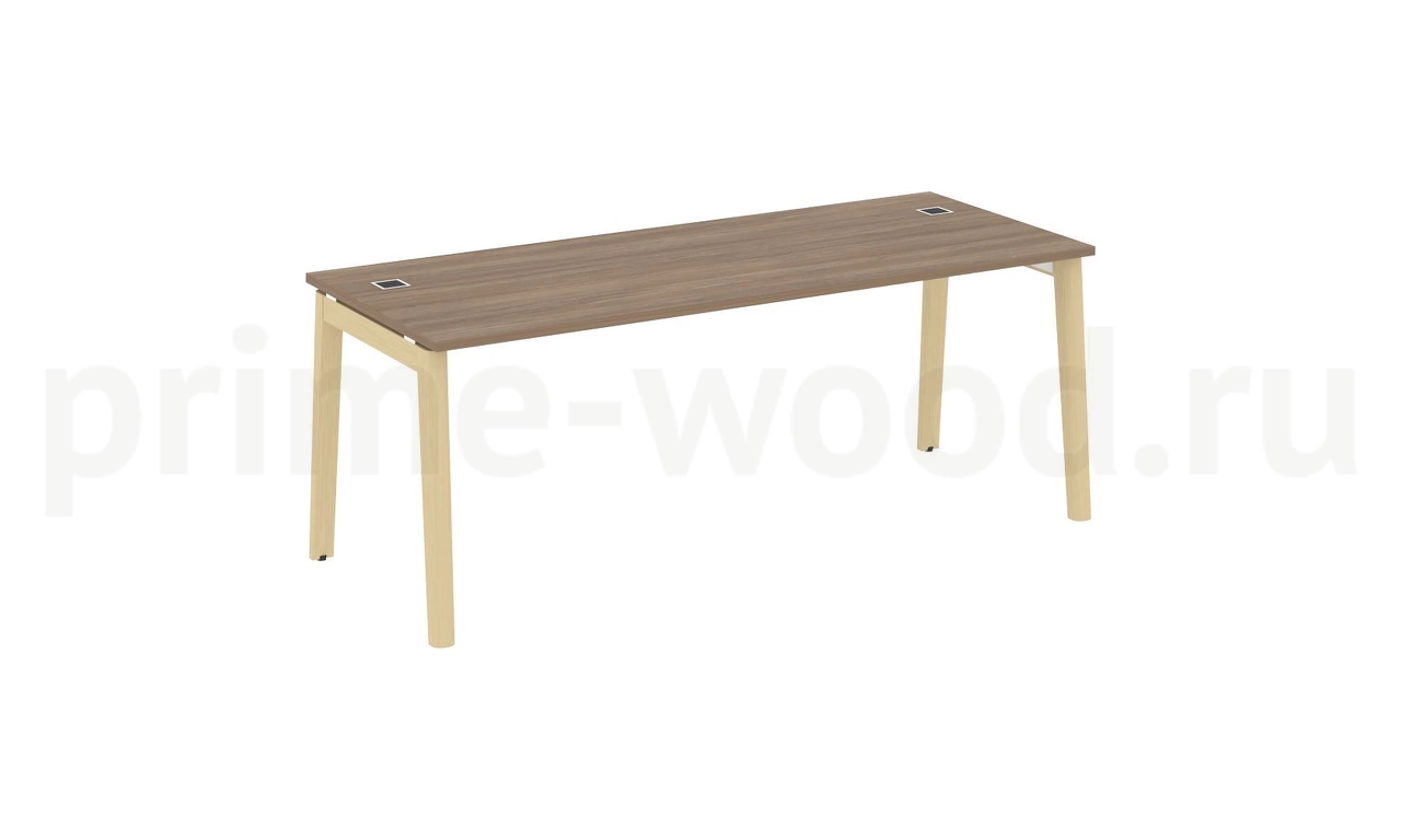 Стол рабочий руководителя, опоры - массив дерева ONIX WOOD DIRECT 198x80x75 - фото 3