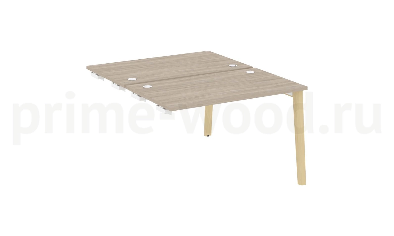 Стол-приставка двойной к опорным элементам, опоры - массив дерева ONIX WOOD 118x148x75 - фото 1