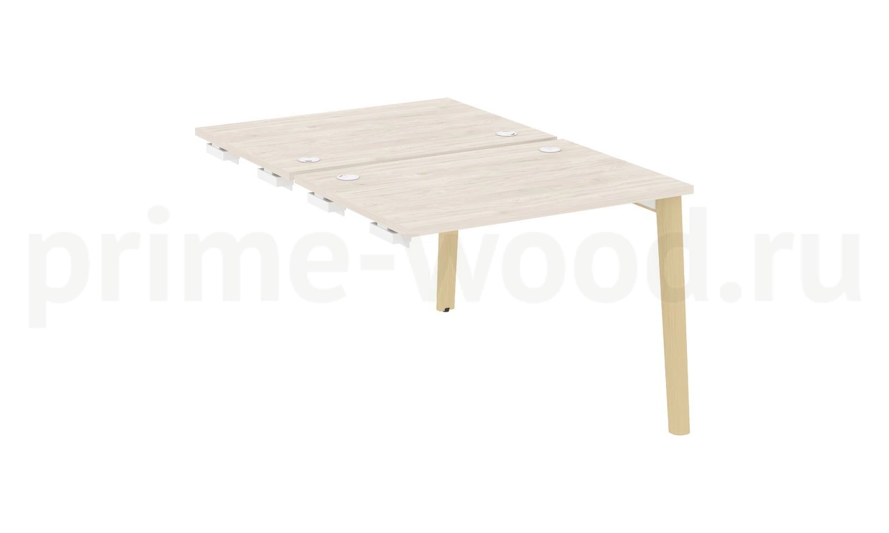 Стол-приставка двойной к опорным элементам, опоры - массив дерева ONIX WOOD 98x148x75 - фото 5