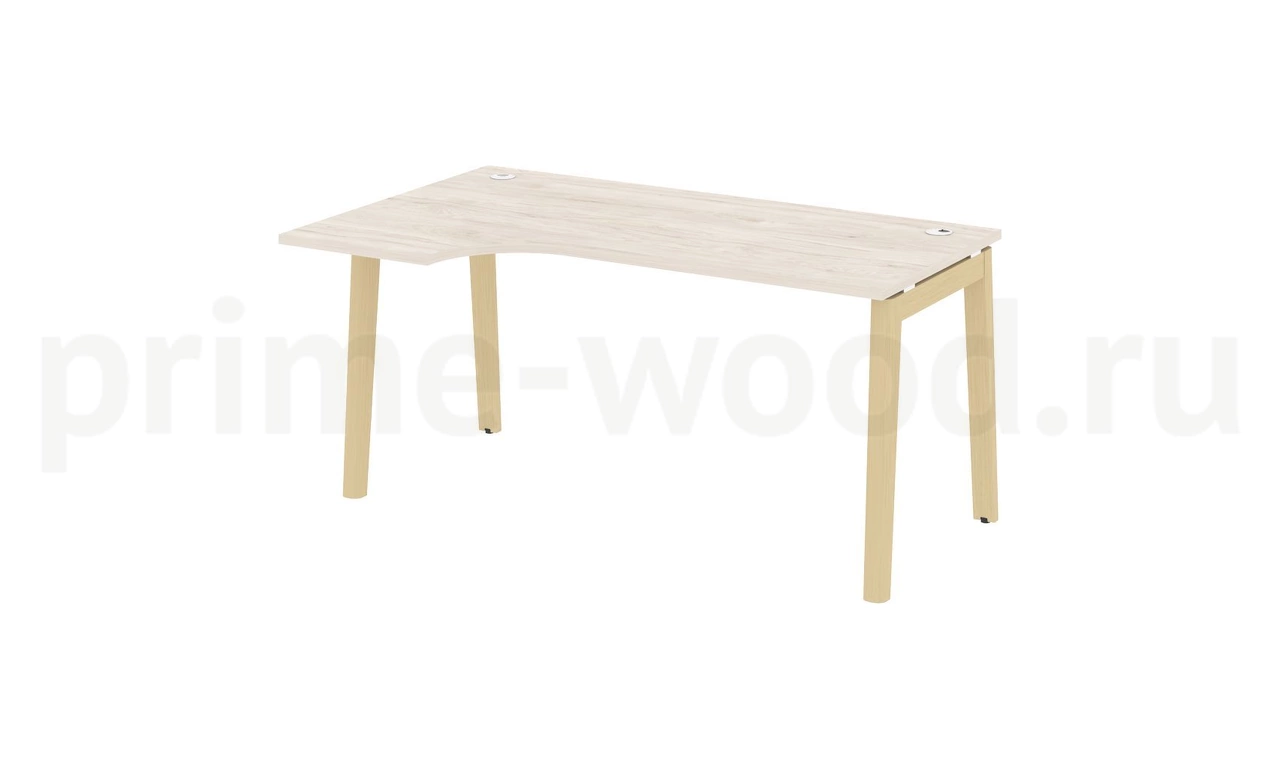 Стол эргономичный левый, опоры - массив дерева ONIX WOOD 158x98x75 - фото 5