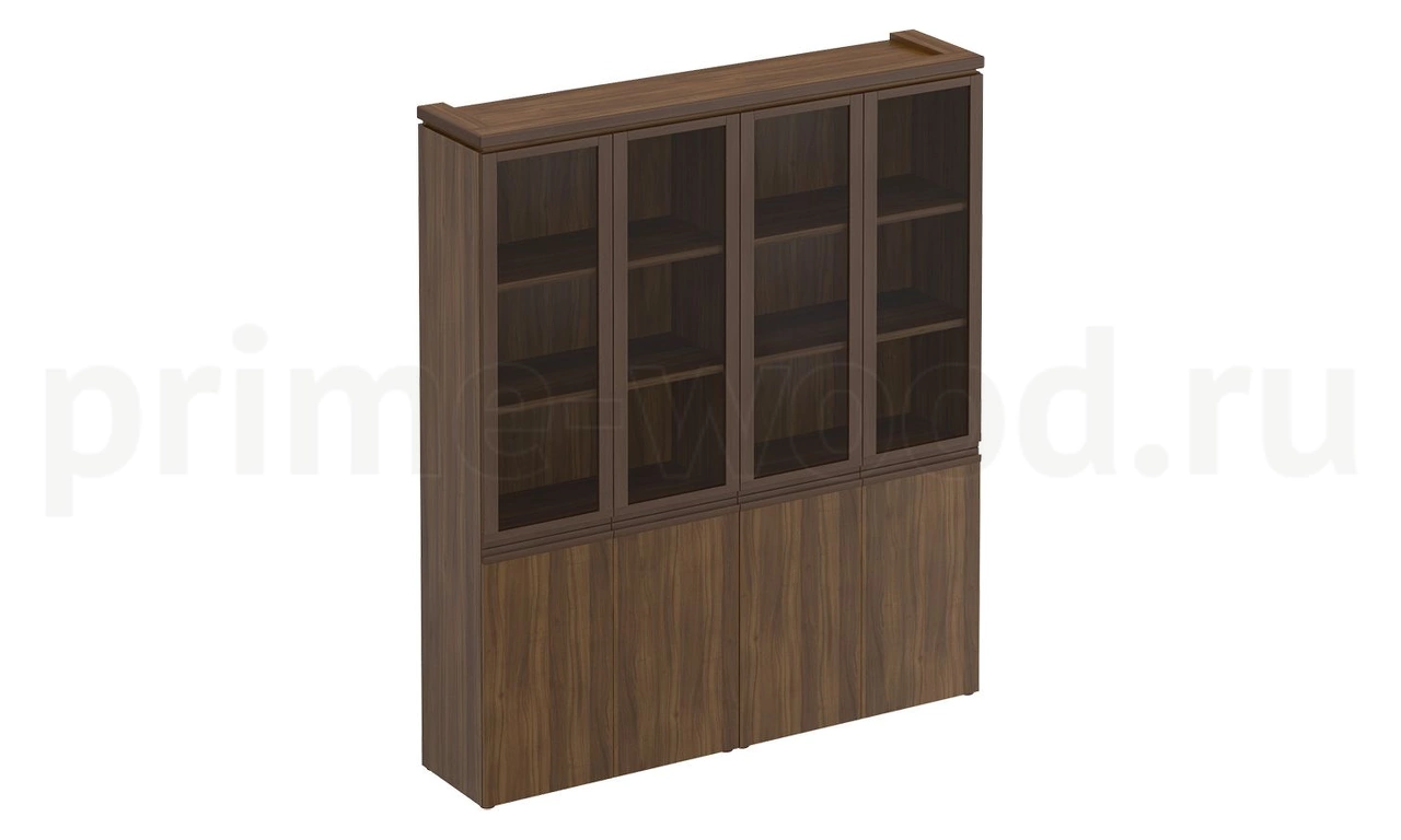 Шкаф для документов со стеклянными дверьми MARK 180x41x211 - фото 1